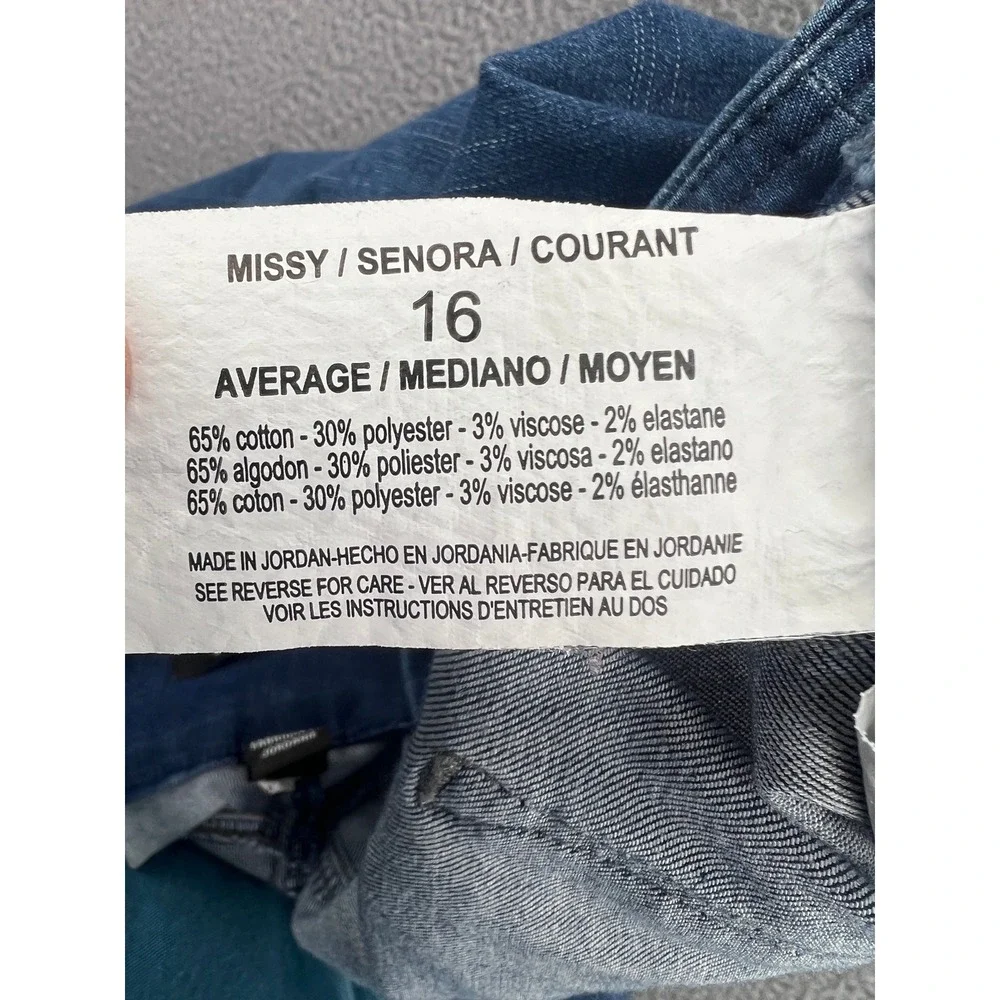 Bandolino Jeans Theadora Tummy Toner Pull On Straight Leg Blue Medium Wash 16W - Picture 11 of 13